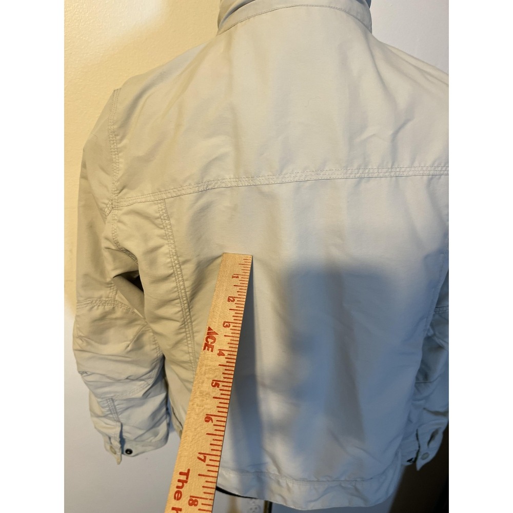 L.L.Bean Jacket Womens Petite Medium White Full Zip Fleece Lined Insulated Warm - Picture 9 of 16